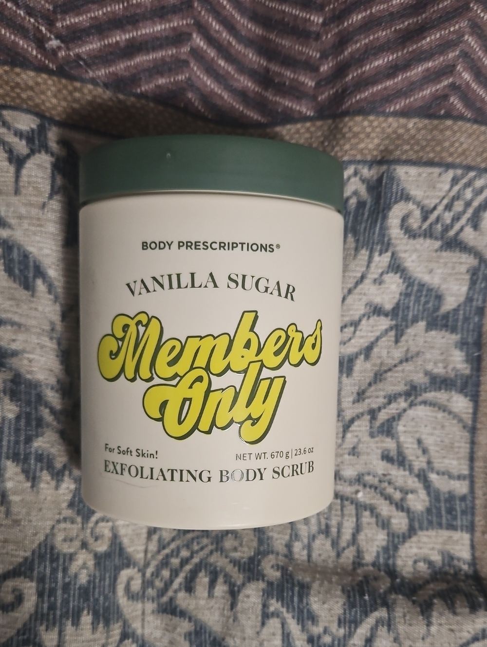 Body Prescriptions Vanilla Sugar Body Scrub - White Jar with Green Lid